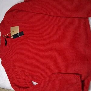 Tahari Vibrant Red Knit Sweater
